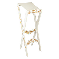 Аналой раскладной "Суздальский" белый с золотом (патина), высота 123 см