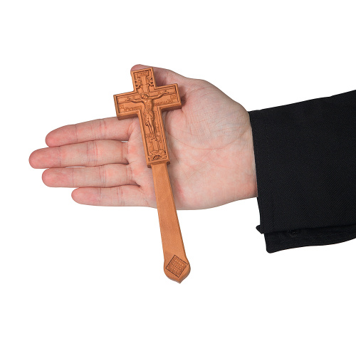 Крест постригальный деревянный резной, 6,4х16 см фото 5