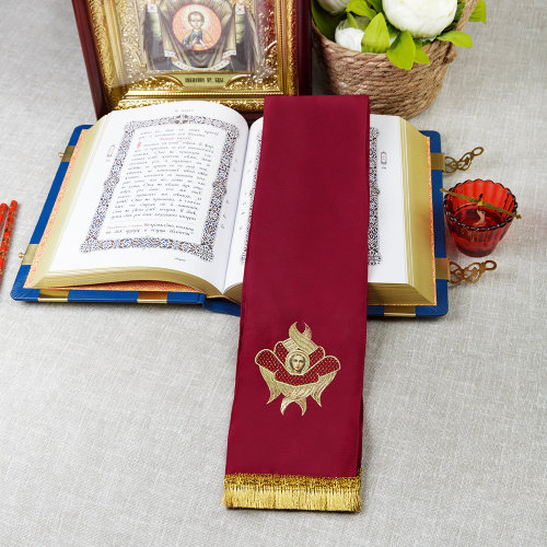 Закладка для Евангелия с вышитым херувимом, 150х13 см фото 12