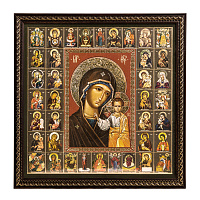 Икона Божией Матери "Казанская", 25х25 см, багетная рамка, подарочная упаковка