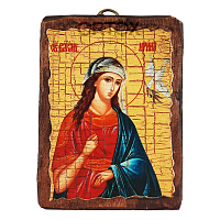 Икона великомученицы Ирины Македонской, 6,5х9 см, под старину