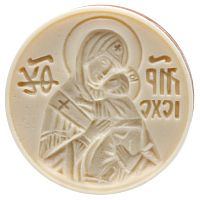 Купить печать для просфор с иконой божией матери "владимирская", ø 6 см, у 3-0712