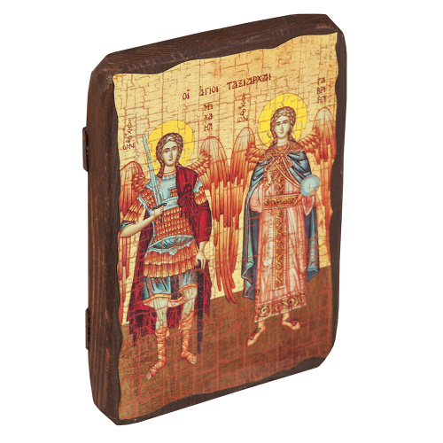Икона Архангелов Михаила и Гавриила, под старину №4 фото 2