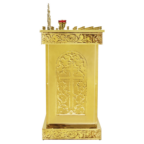 Панихидный стол на 70 свечей "Синайский", чеканка, 70х50х93 см фото 4