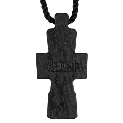 Нательный крест деревянный, 2,4х5 см, с гайтаном фото 3
