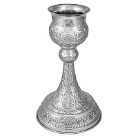 Потир № 30 на 0,33 л, латунь, нержавеющая сталь, никелирование, 17,5х29 см