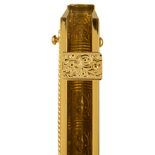 Оклад для Евангелия напрестольного, цинковый сплав, цвет "под золото", 27х5х35 см фото 7