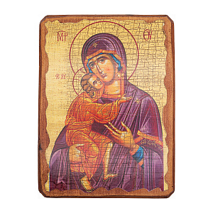 Икона Божией Матери "Феодоровская", под старину №1 (13х17 см)