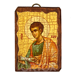 Икона апостола Филиппа, 6,5х9 см, под старину (береза)