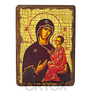 Икона Божией Матери "Тихвинская", под старину (7х9 см)