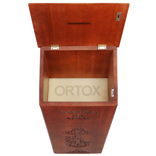 Ящик для пожертвований "Суздальский", цвет "кипарис", напольный, наклонный, 25х35х100 см фото 10