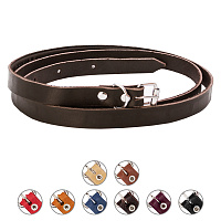 Ремень женский кожаный с молитвой Честному Кресту и Иисусовой молитвой, ширина 1,3 см