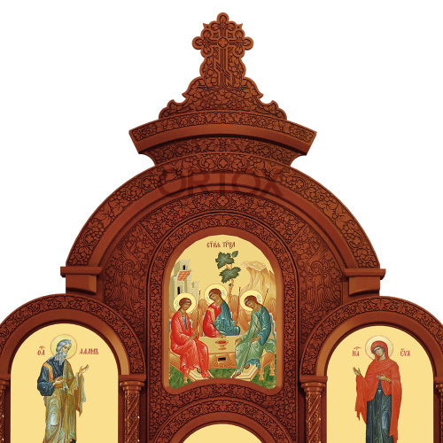 Иконостас "Владимирский" пятиярусный, цвет "кипарис", 690х860х45 см фото 9