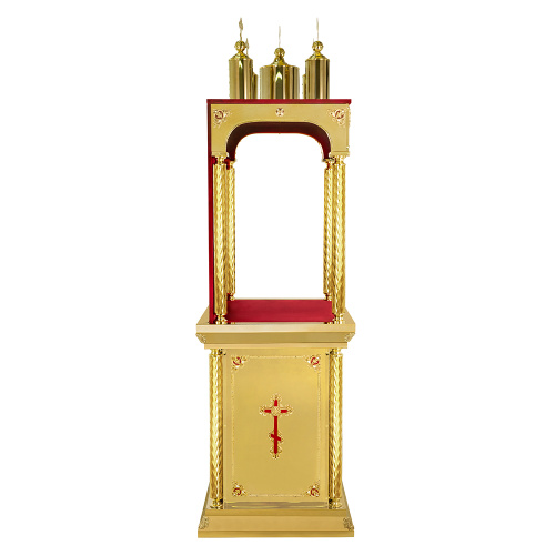 Жертвенник с сенью "Процветший крест", литье, 85х75х250 см фото 5