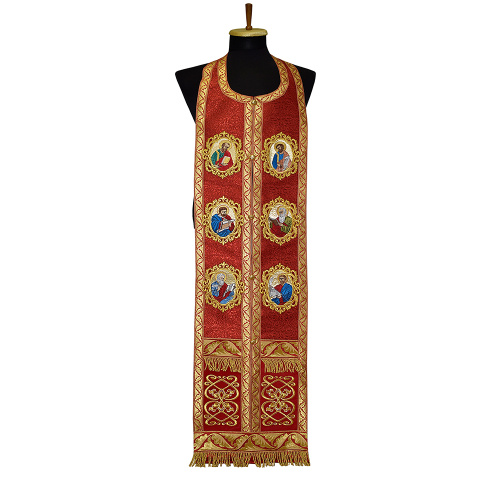 Иерейское облачение красное, парча, бархат, вышивка фото 7