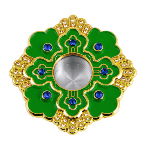 Мощевик врезной, цинковый сплав, эмаль, синие камни, Ø 54/17 мм фото 2