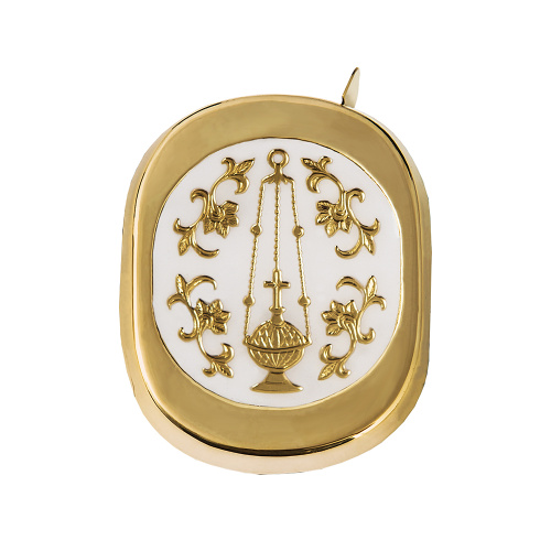 Ладаница латунная с холодной эмалью, 7,5х5,5х1,8 см фото 2