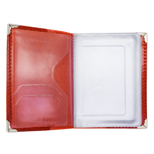 Обложка для водительского удостоверения, с рельефным узором, уголками, пластиковыми карманами и вкла фото 4