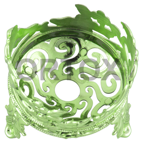 Лампада настольная зеленая узорная, со стаканчиком из матового стекла, 6х7 см фото 3