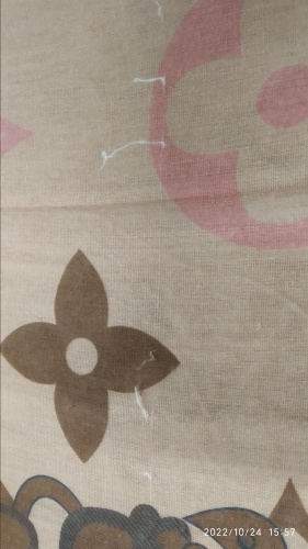 Платок из смесовой ткани с узором, 100х100 см, У-0379 фото 4