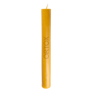 Свеча диаконская воскосодержащая, Ø 4,2 см, высота 42 см (желтая)