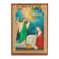 Икона Благовещения Пресвятой Богородицы, МДФ, 6х9 см