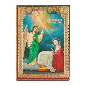 Икона Благовещения Пресвятой Богородицы, МДФ, 6х9 см (6х9 см)