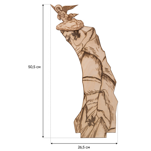 Вертеп "Рождественская ночь", фанера, лазерная гравировка фигур, 76х18,5х53 см фото 7