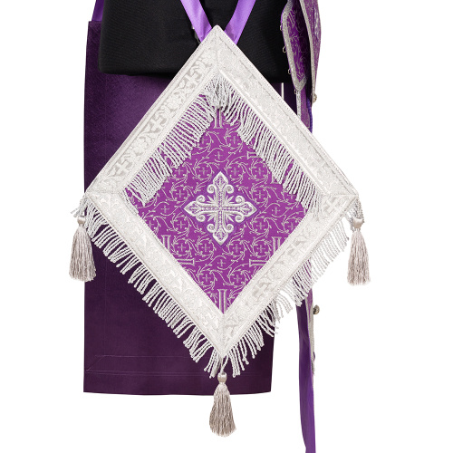 Иерейское облачение, парча "Афон", фиолетовое с серебром фото 7