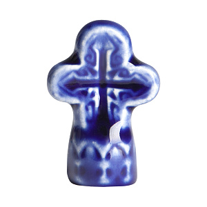 Гасильник для свечей керамический "Крест", 2,1х3,1 см (голубой)