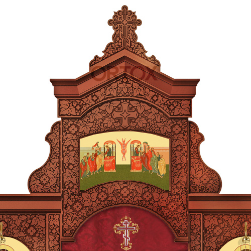 Иконостас "Суздальский" одноярусный, цвет "кипарис", 608х378х25,4 см фото 6