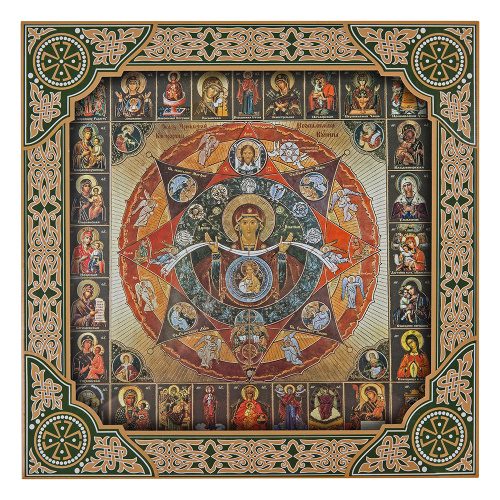 Икона Божией Матери "Неопалимая Купина", 25х25 см, багетная рамка, подарочная упаковка фото 4