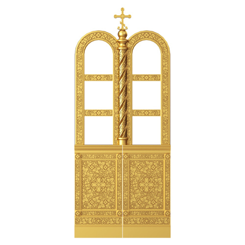 Царские врата для "Романовского" иконостаса позолоченные, 100х240 см фото 2