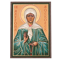Икона блаженной Матроны Московской, МДФ, 6х9 см