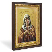 Икона Божией Матери "Умиление" (Серафимо-Дивеевская), в широком багете, цвет "темный дуб", на холсте, с золочением
