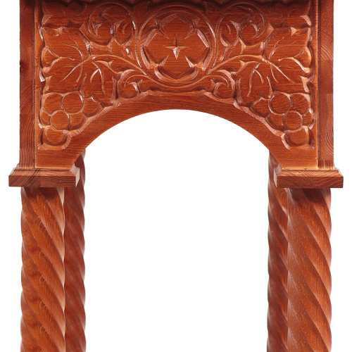 Панихидный стол на 36-50 свечей "Суздальский", цвет "кипарис", колонны, резьба, высота 100 см фото 5