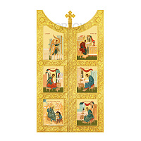 Царские врата к "Суздальскому" иконостасу позолоченные, 105,6х180 см