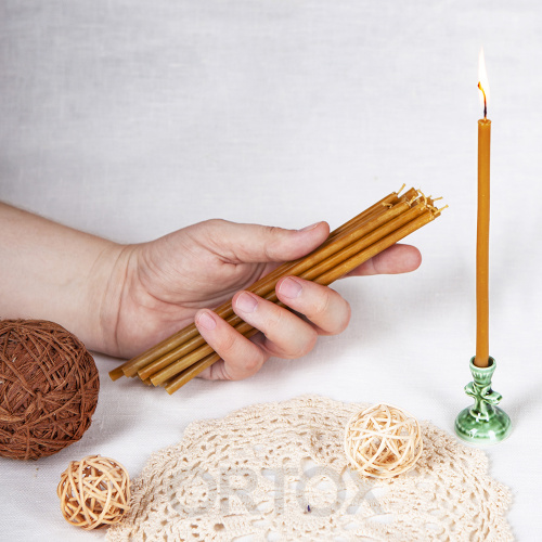 Свечи для домашней молитвы восковые с прополисом (12 свечей) фото 8