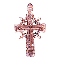 Крест нательный "Голгофский", медь, 3х5,4 см