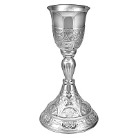 Потир № 32 на 0,33 л, латунь, нержавеющая сталь, никелирование, 16х30 см