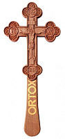 Крест требный деревянный резной малый, 9х22 см
