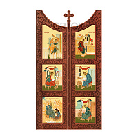 Царские врата к "Суздальскому" иконостасу, цвет "кипарис", 105,6х180 см