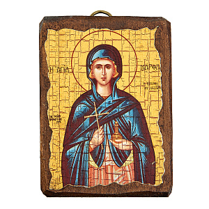 Икона праведной Марфы Вифанской, под старину, 6,5х9 см (береза)