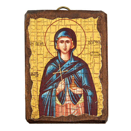Икона праведной Марфы Вифанской, под старину, 6,5х9 см