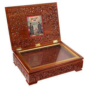 Ковчег для мощей "Суздальский", цвет "кипарис", 40х30х13 см  (с местом под икону)