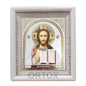 Икона Спасителя, 21х24 см, прямая багетная рамка (багетная рамка)