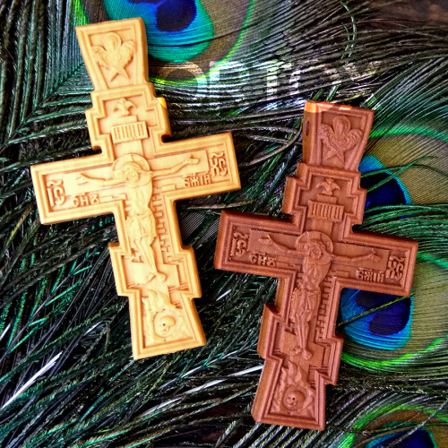 Крест деревянный нательный «Серафимский», цвет светлый, высота 6,5 см фото 5