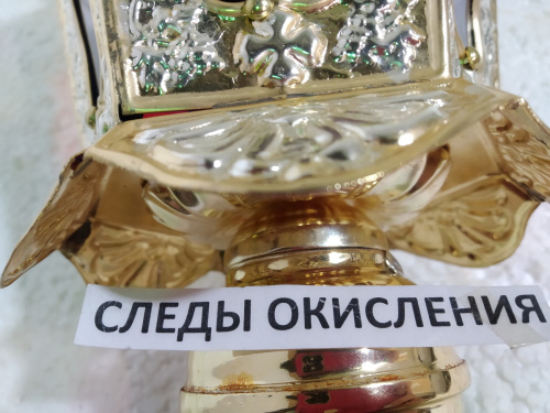 Фонарь церковный пасхальный латунный, 20х20х50 см, У 11-0225 фото 7