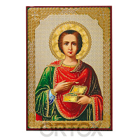 Икона великомученика и целителя Пантелеимона, МДФ