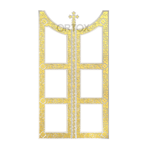 Царские врата к "Суздальскому" иконостасу, цвет "белый с золотом (поталь)", 180х105,6х10 см фото 2